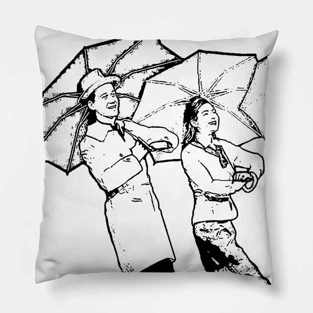 Rain Singin' (black) Pillow by BradyRain