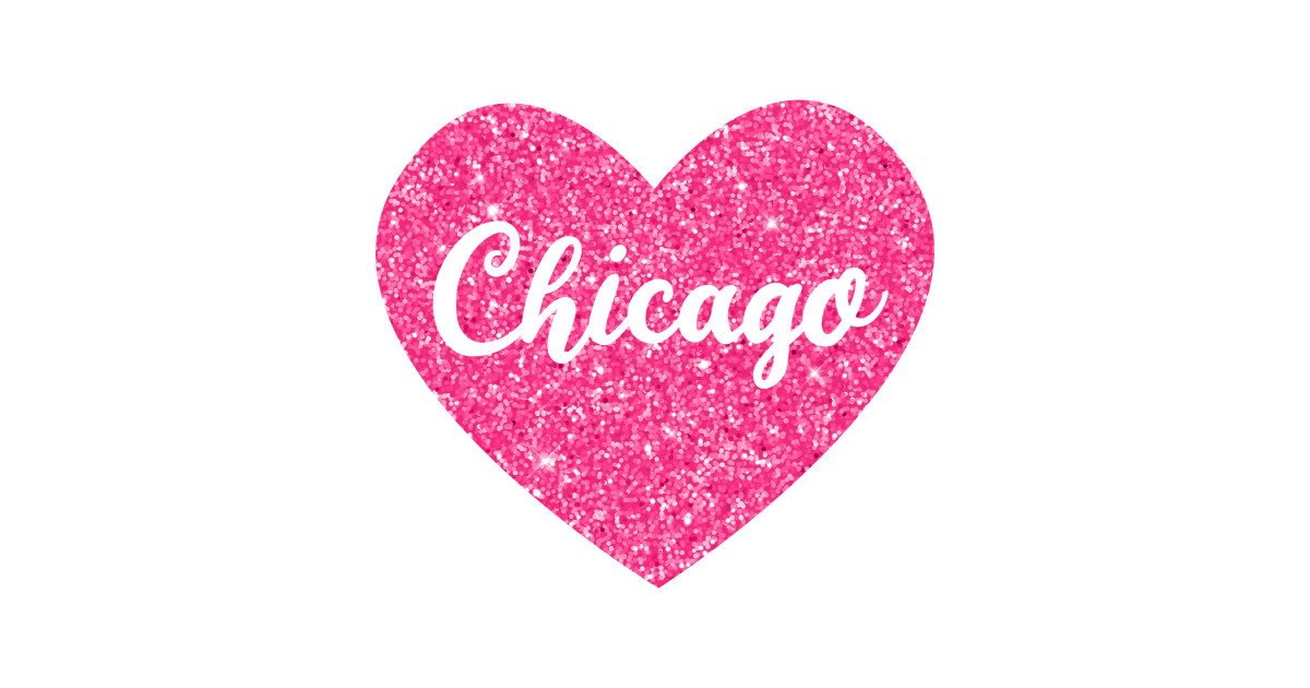 I Love Chicago USA Pink Heart Gift for Women and Girls Chicago