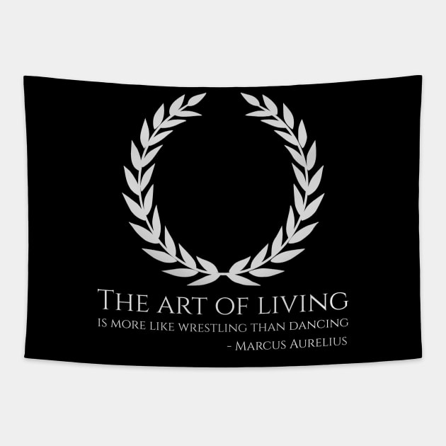 Ancient Roman Stoic Philosophy Marcus Aurelius Stoicism Tapestry by Styr Designs