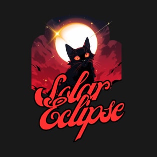 Solar Eclipse Cat Total 04 08 2024 T-Shirt