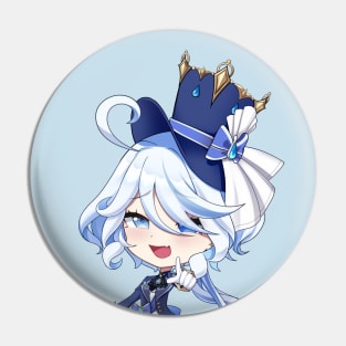 Furina De Fontaine Focalors Hydro Archon Genshin Impact Chibi Pin