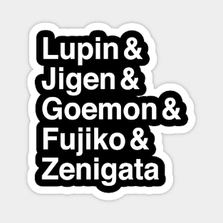 Lupin III - Helvetica-styled Magnet