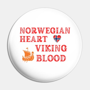 Norwegian Heart Viking Blod. Gift ideas for historical enthusiasts. Pin