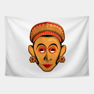 Sri Lankan traditional face masks design Tapestry