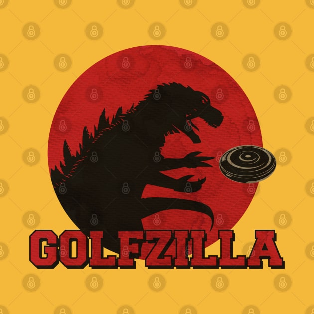 Golfzilla Disc Golf by CTShirts