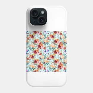 Fall flowers and beautiful butterflies Phone Case