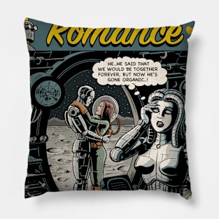 Robot Romance comic book (small) Pillow