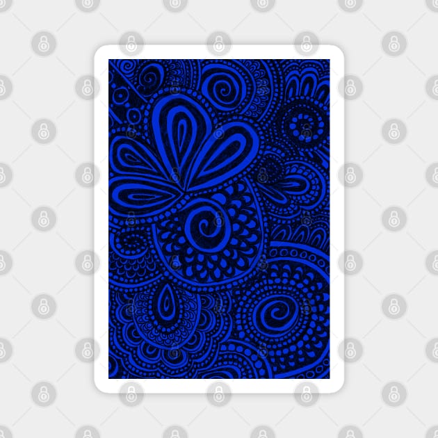 Cobalt Pina Swirls Magnet by AmyMinori