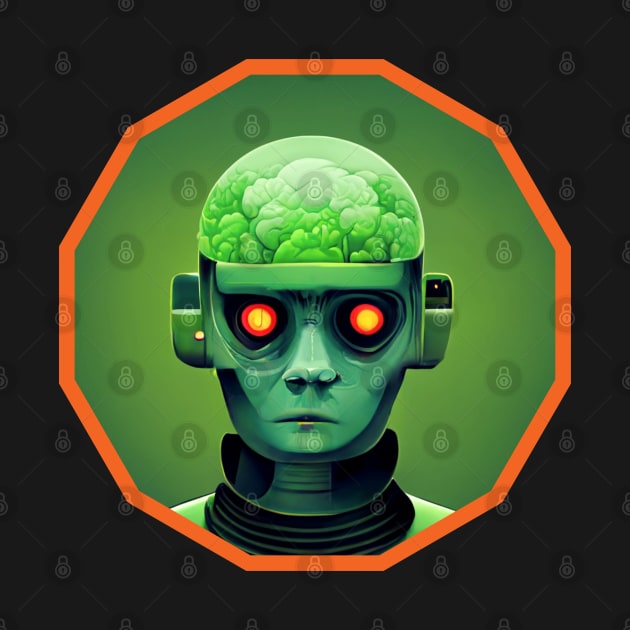 Brainiac - a robot with a human brain by Pikantz