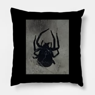 Spooky black spider Pillow