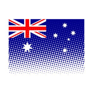Flag Of Australia With Halftone Effect T-Shirt