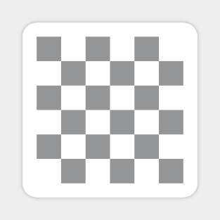 Gray and white checkerboard print Magnet