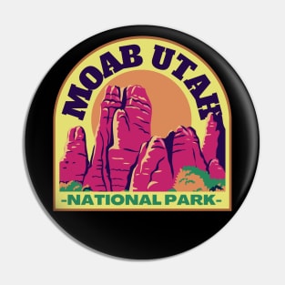 Retro Moab Utah Pin