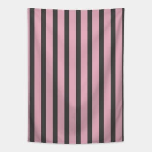 Adelio | Pink and Gray Stripes Pattern Tapestry
