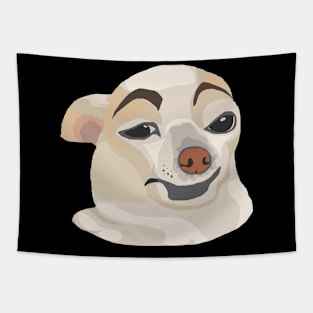 Goofy looking cute dog Tapestry