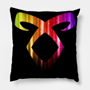 Shadowhunters rune - Angelic power rune (colorful digital stripes) - Clary, Alec, Jace, Izzy, Magnus | Mundane Pillow