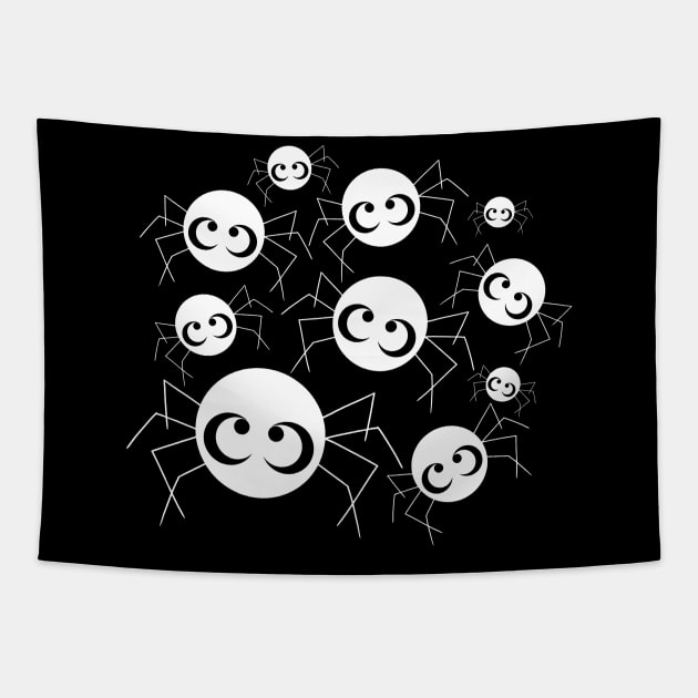 Mini White Spider Tapestry by Pariartstyle