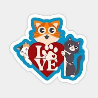 Cat Love Magnet