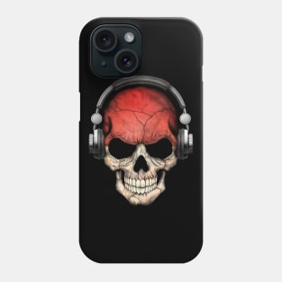 Dark Skull Deejay with Indonesian Flag Phone Case