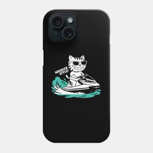 Cute Cat Jet Skiing Summer Funny Gift Phone Case