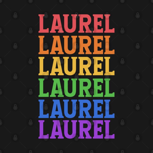 LAUREL RAINBOW TYPOGRAPHY by OlkiaArt