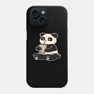 Panda Bear Bubble Tea Boba Animal Drink Giant Phone Case