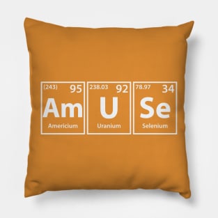 Amuse (Am-U-Se) Periodic Elements Spelling Pillow