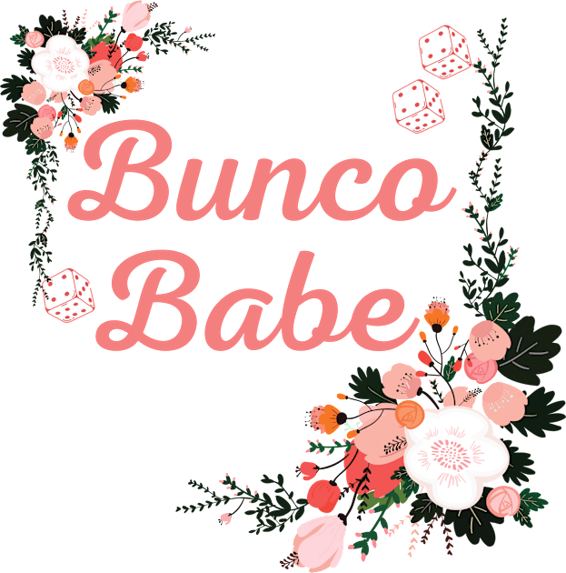 Bunco Babe Floral Dice Game Night Kids T-Shirt by MalibuSun