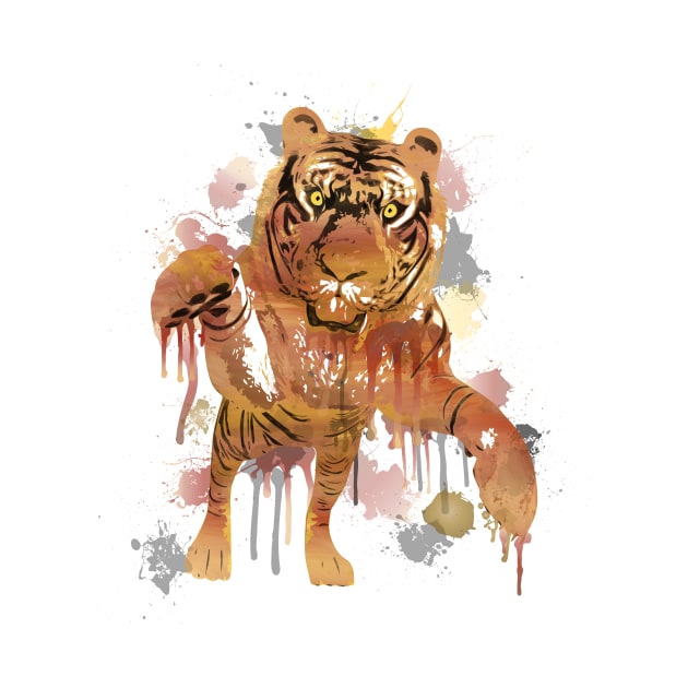 Tiger Splash! by Ancello