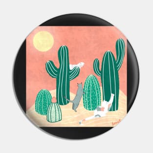 Cats in Desert - Day Pin