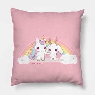 Horny Unicorn and Jackalope Pillow