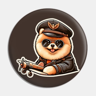 Pomeranian Pilot Pin