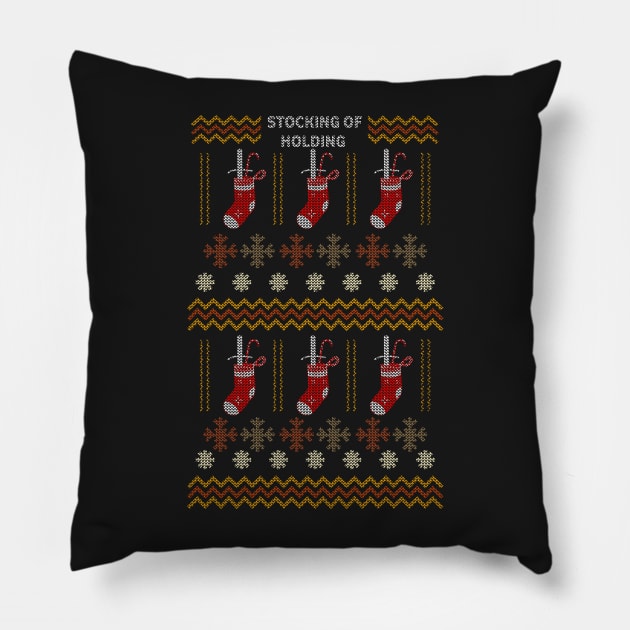 Christmas Sweater Stocking of Holding - Board Games Dungeon TRPG Design - Board Game Art Pillow by MeepleDesign