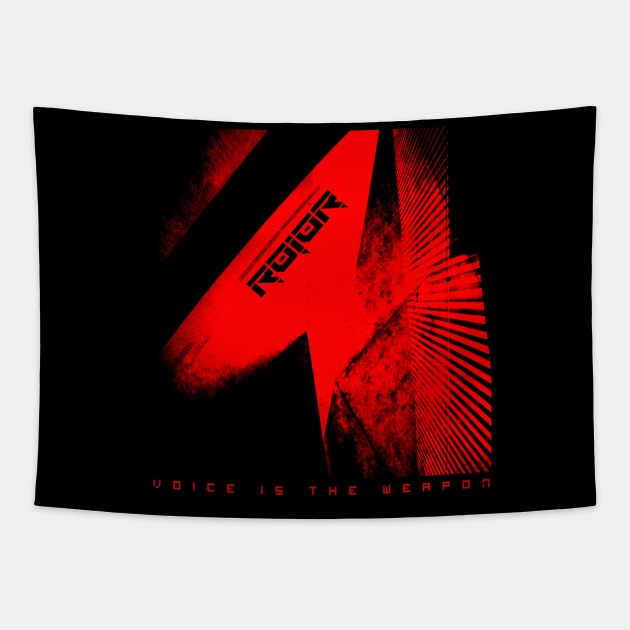 R010R - Voice is the Weapon [red version] Tapestry by soillodge