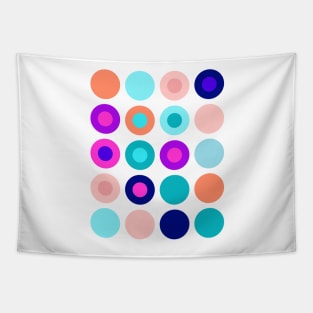 Big polka dots geometrical composition Tapestry