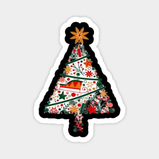 Christmas Tree Illustration Magnet