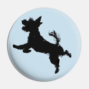 Silhouette of Toto Dog Pin