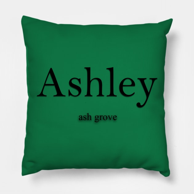 Ashley Name meaning Pillow by Demonic cute cat