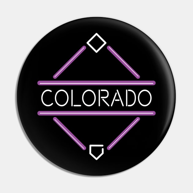 Colorado Neon Diamond Pin by CasualGraphic