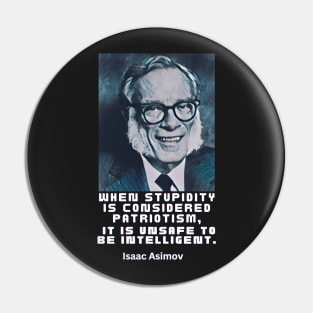 Isaac Asimov quote, white text Pin