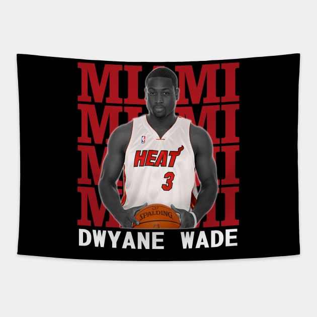 Miami Heat Dwyane Wade Tapestry by Thejockandnerd