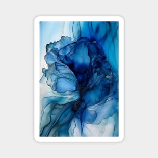 Blueberry Flame - Abstract Alcohol Ink Art Magnet