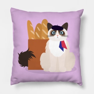 Bastille Day Cat Pillow