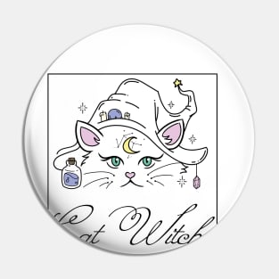 Cat Witch, Funny Cat, Cat Mom Pin