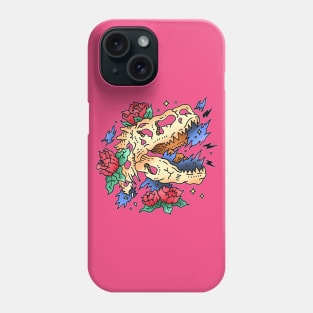 t-rex skull Phone Case