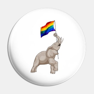 Elephant Rainbow Pin