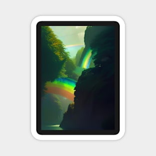 RAINBOWS OVER TROPICAL FOREST Magnet