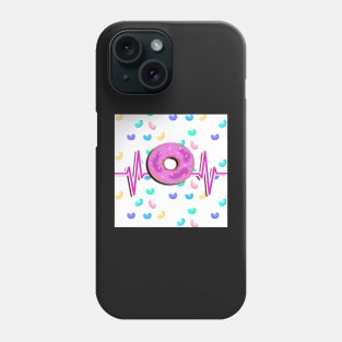 Dessert Lovers Custom Gifts, Pink Donut Pastel Sprinkles & Candy Background Cute Funny Gift Phone Case