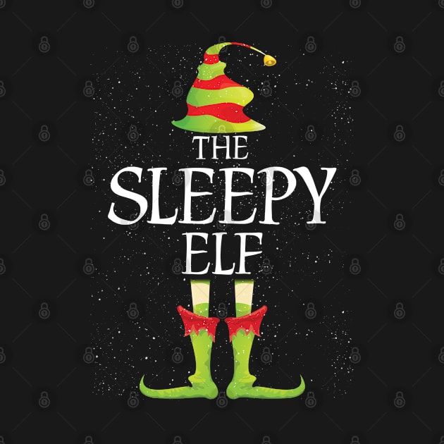 Sleepy Elf Family Matching Christmas Group Funny Gift by Davishasari