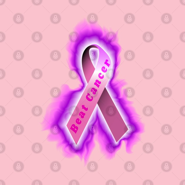 pink breast cancer ribbon by DrewskiDesignz